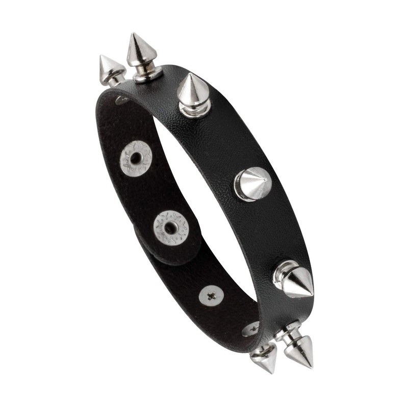 MILAKOO 2 Pcs Black Punk Style PU Leather Bracelet Bangle