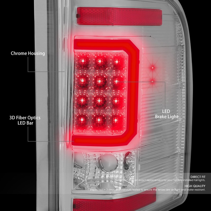 DNA MOTORING TL-CSIL07-LED-3D-CH-CL LED 3D Tail Light Assembly Driver &