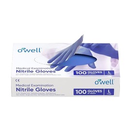 OWELL Medical Examination Nitrile Gloves, Powder & Latex-Free Disposable Gloves, 4Mil Thick Blue Medical Glove, Professional & Resistant Med Gloves, Small Size Exam Gloves, 1000 Count