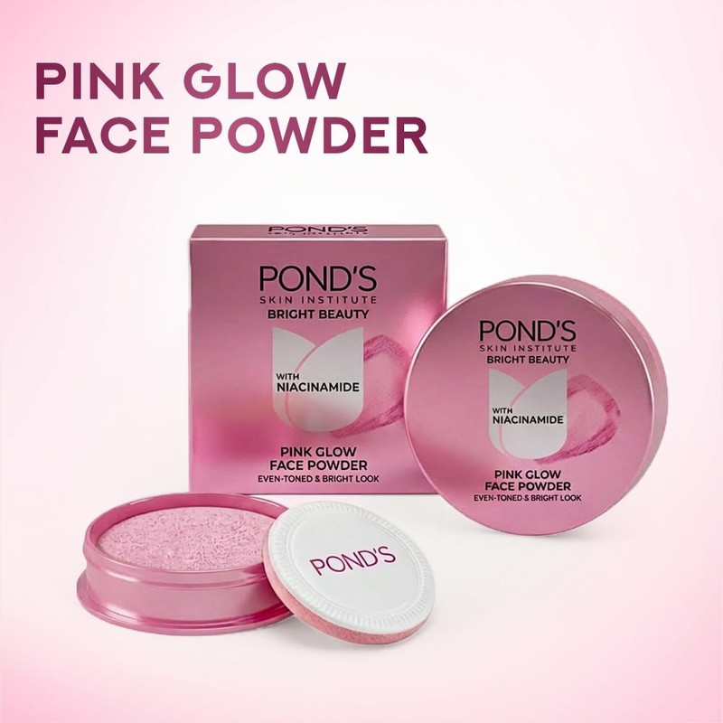 POND's Natural Glow Face Matte Powder, Pink Glow, 30g, For