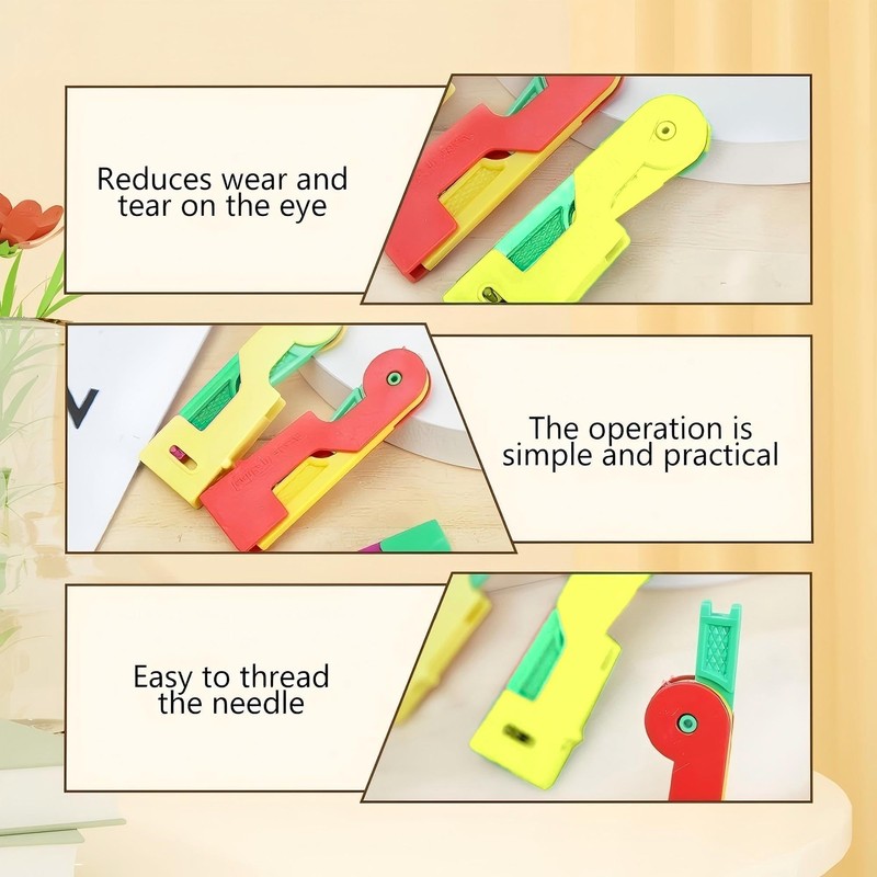 5 Pcs Automatic Needle Threaders – 2025 New Plastic Hand