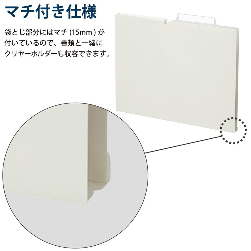 Kokuyo File Individual Folders NEOS A4 10 Pieces, off white