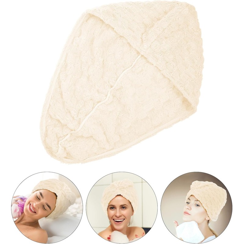 Toalla Turbante Cabello de Microfibra Material Agradable de Velour Nube,