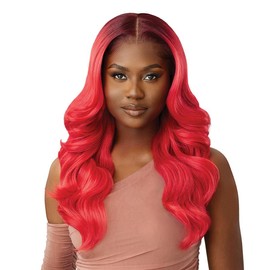 Outre HD Lace Frontal Wig Perfect Hairline Glueless Fully Hand-Tied 13X6 Lace Wig Atlas - Color: DR4/HNBL