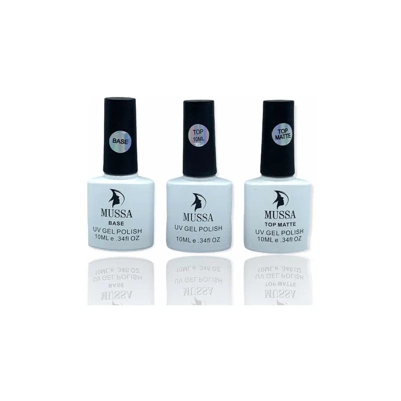 Trío Base,top Y Top Matte 10 Ml Para Uñas Gel