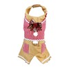 Gingerbread Christmas Male Pet Harness Female Pet Dress Costume (XS,