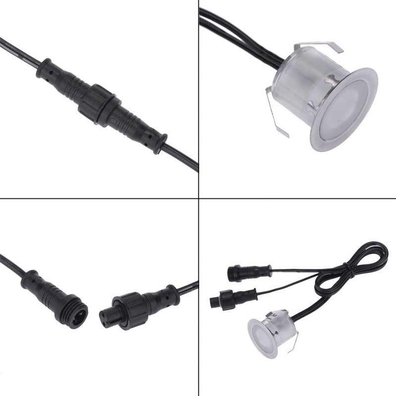 10PCS 32mm Outdoor Waterproof LED Deck Light Kit Landscape Recessed