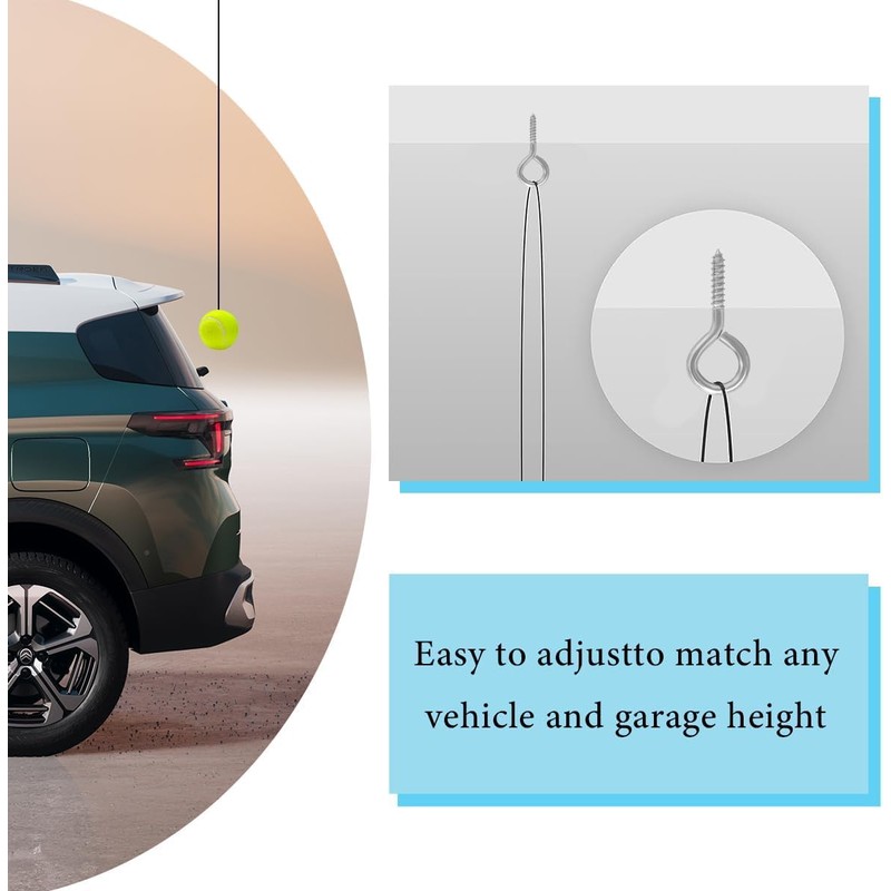 2PC Garage Parking Assistance Tennis Balls, Garage Car Stop Indicator,
