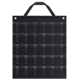 Oudain Rollable Key Case 30 Keys Roll up Key Case Organizer for Professionals Flexible Black 1680D Oxford Cloth for Car Dealership, Estate Sales, Hotel Executives, Car Rental, 21 x 17.5 In