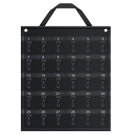 Oudain Rollable Key Case 30 Keys Roll up Key Case Organizer for Professionals Flexible Black 1680D Oxford Cloth for Car Dealership, Estate Sales, Hotel Executives, Car Rental, 21 x 17.5 In