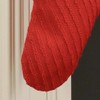 Dibor Red Knitted Christmas Stocking with Faux Fur Cuff Traditional