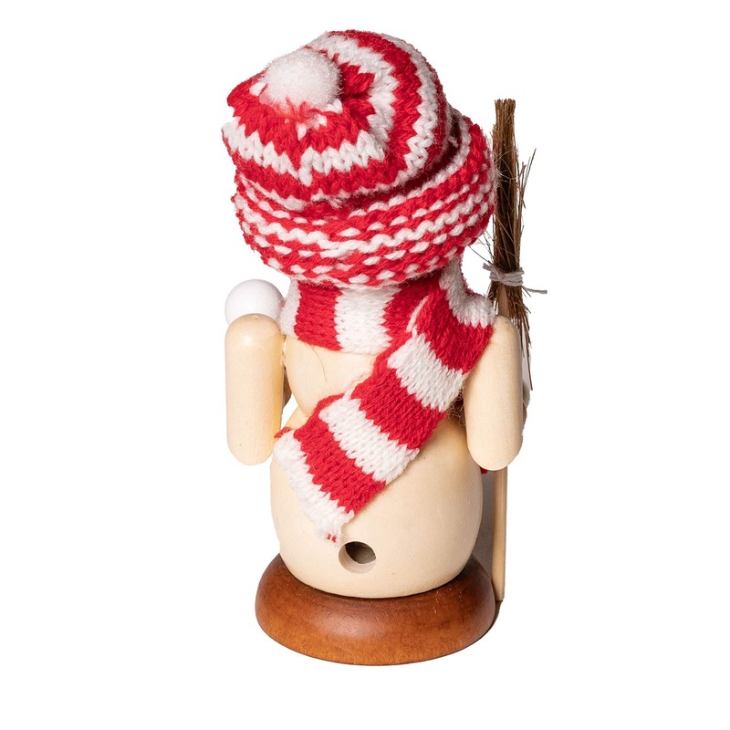 Wichtelstube-Kollektion Wooden Incense Smoker Figurine Snowman Christmas Incense Smoker
