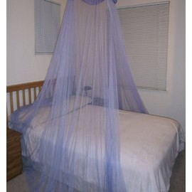 OctoRose Round Hoop Bed Canopy Netting Mosquito Net Fit Crib, Twin, Full, Queen, King (Purple)