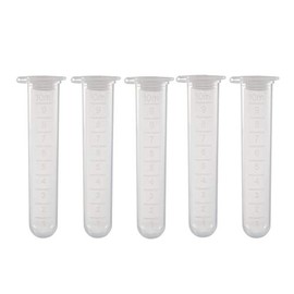 sourcing map Pack of 20 10 ml Plastic Centrifuge Tubes with Snap Lid Polypropylene Graduated Microcentrifugal Tube Round Base Clear Storage Container for Beads Samples Laboratory