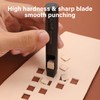 WUTA 5 Sets Square Hole Punch Leather Craft End Punch