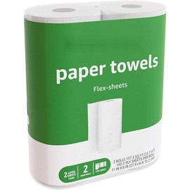 2-Ply Flex-Sheets Paper Towels, 12 Basics Rolls = 32 Regular Rolls, Everyday Value with 150 Sheets per Roll - Size: 150 sheet (Pack of 2)