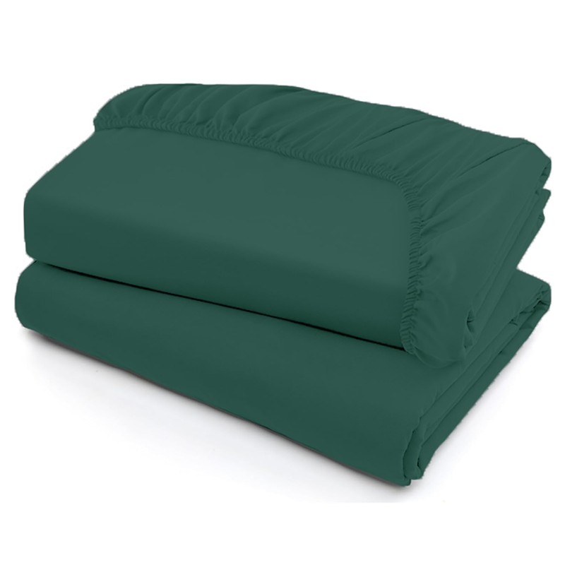 SSW HOMES Single Fitted Sheet Emerald - Deep Pocket 16