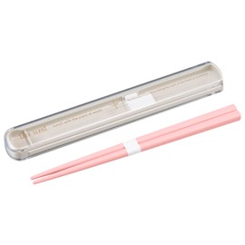 OSK HS-16 Antibacterial Pull Lid Chopsticks Case Set, 7.7 inches (19.5 cm), Light Pink, Hinoki Pura, HKP No.3, Made in Japan