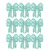 Coquette 9 Pack Checkered Bow Patches - Iron on Patches