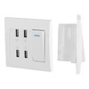 QANYEGN 4 Port Wall Outlet, USB Wall Mounted Socket, USB
