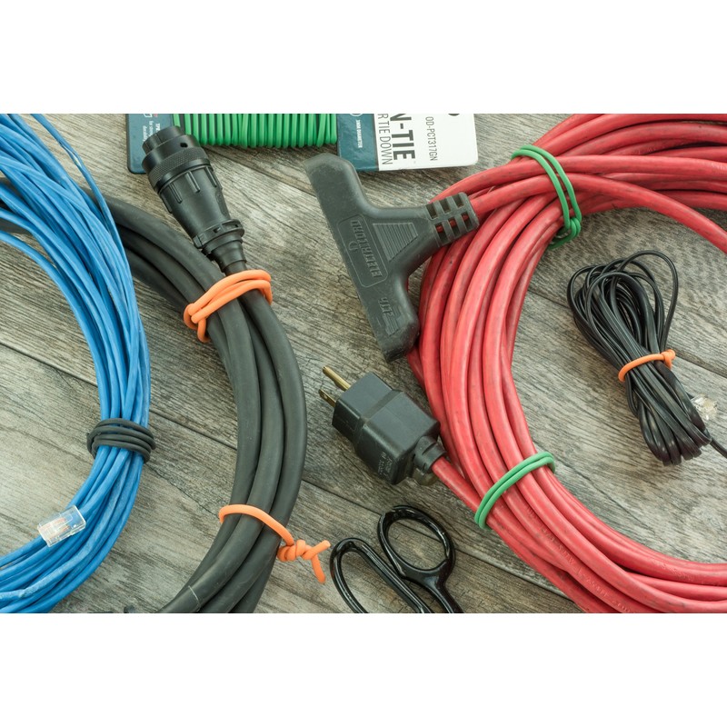 SE Orange Cut-N-Tie 5 m (16.4') Rubber Tie Down -