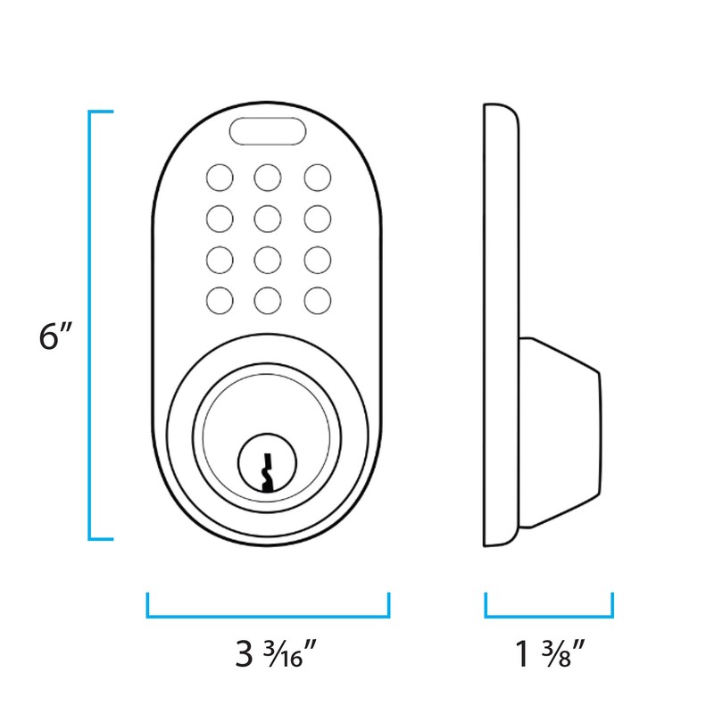 MiLocks BXF-02SN Digital Deadbolt Door Lock and Passage Handleset Combo