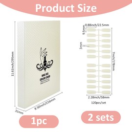 SUPERFINDINGS 2 Sätze Nagelfarben Präsentationsbuch Mit 240 Stück Beigefarbenen Nagelspitzen Präsentationstafel Für Nagelgellack Nageldiagramm Präsentation Nagellack Musterbuch Mit Ersatzspitzen