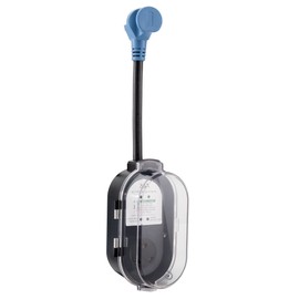 RecPro RV Portable Surge Protector 30 Amp with Water Resistant Cover | Circuit Analyzer | Integrated Surge Protection (30 Amp)