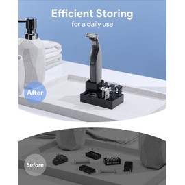 Guard Combs, Shaver Stand with 6PC Guide Comb Set Fit for O Blade Pro QP2724 QP2834 QP25XX QP26XX Pro QP65XX QP66XX, Electric Beard Trimmer & Shaver Attachments Kit