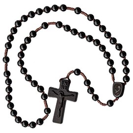 6mm Black Onyx/Jujube Wood 5 Decade Rosary