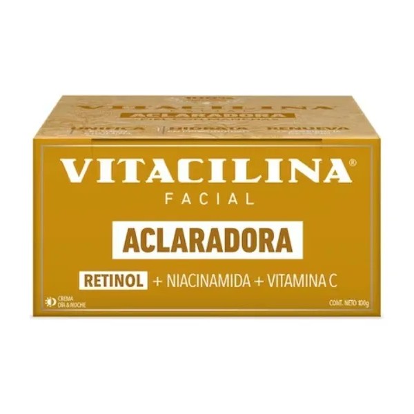 Vitacilina Facial Crema Aclaradora Retinol Día Noche 100gr Momento de