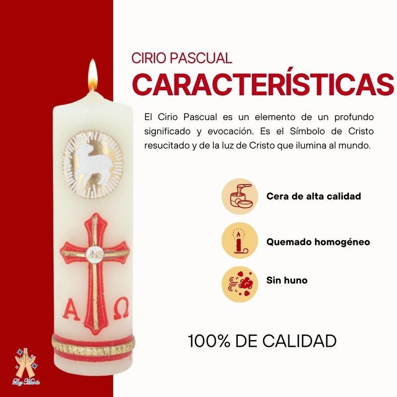 Luz María-Velas Cirio Pascual Decorado Paquete 10 Piezas