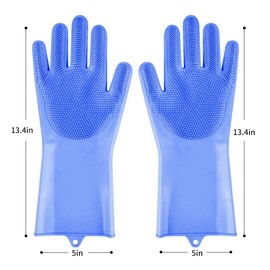 Sanbeeto KUJAGA Dish gloves,Pet bath gloves,Pet bath gloves,Cleaning gloves,Gardening gloves,Reusable Dishwashing Gloves for Washing Dishes,Non-Slip Kitchen Glove,Grippy Latex Dish Washing Gloves