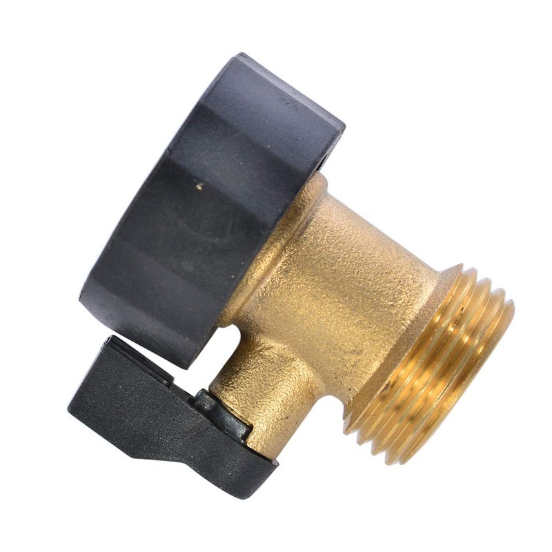 3/4" Brass Garden Hose Shut Off Valve,1-Way Restricted-Flow Water Shut-Off,