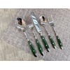 Green Silverware Set for 4 Durable 18/10 Stainless Steel Flatware
