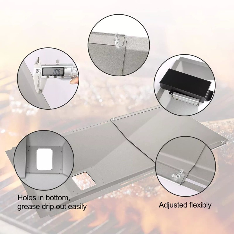 Uniflasy Universal Adjustable Grease Tray For 3 4 5 Burner