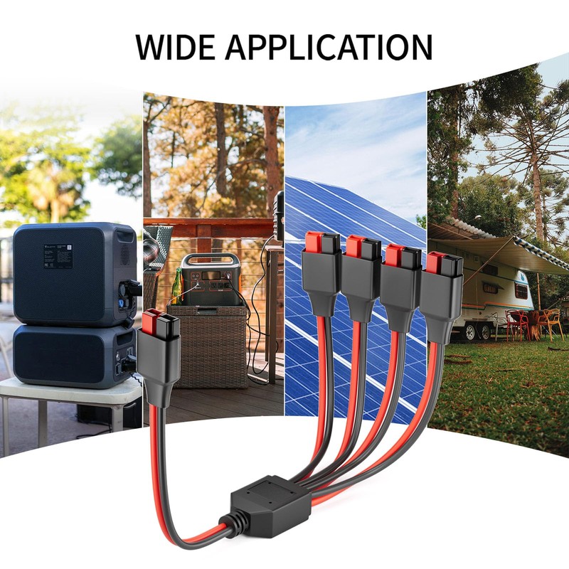 Anderson Splitter Cable,12AWG 1 to 4 Solar Charging Splitter Cable
