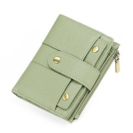 GOIACII Women's Small Leather Purse with RFID, Green