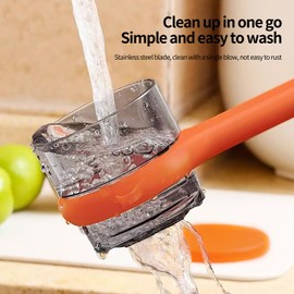 2025 Newly Upgraded Storage Vegetable Peeler with Storage Box, Multi-functional Stainless Steel Vegetable Peeler for Fruits and Vegetables, Quick Peel, 2-Piece Set (Light green and orange)