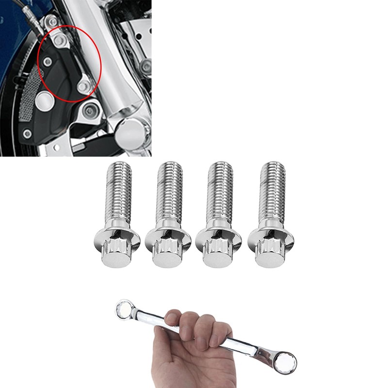 KZMPMT M10x1.5 Metric Front Brake Caliper Mounting Bolts Kit for