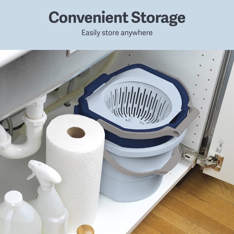 Casabella Clean Water Spin Mop with 2-Bucket System, Spin Mop
