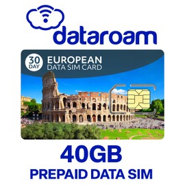 European 40GB Data only Sim Card. Works in 50 Countries in Europe.