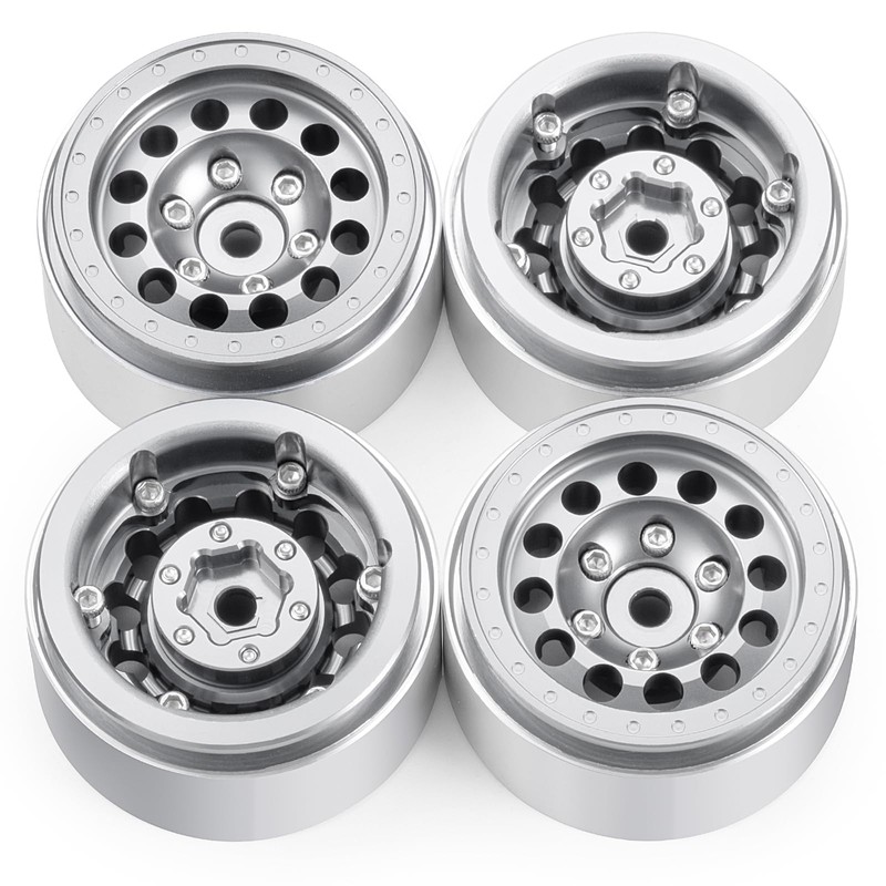 Zolikar 1.0 Beadlock Wheels Rim Aluminum Alloy 1.0" Wheels 4Pcs,