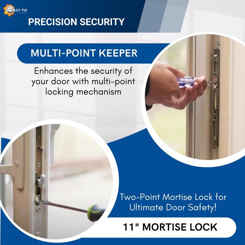 Sliding Glass Door Multi-Point Keeper for 2 Point Mortise Lock