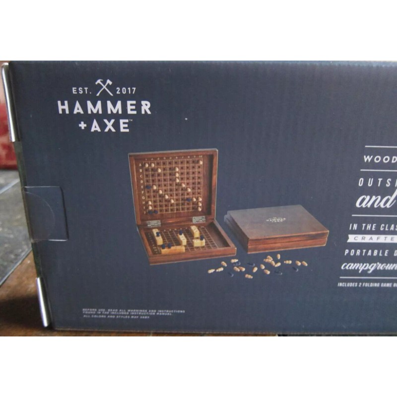 HAMMER + AXE NIB SINKING SHIPS WOODEN BATTLESHIP Board GAME