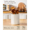 MALACASA LYDIA Ceramic Utensil Holders, 7.3"+5.5" Kitchen Utensil Crock Set