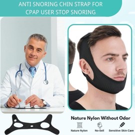 Keepaty Anti Snoring Chin Strap,Snoring Reduction Stop Snoring Device Snoring Solution, Breathable Anti-Snoring Chin Straps for Men Women Kids