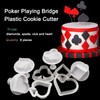 8 Pieces Poker Playing Bridge Plastic Cookie Cutter Playing Card