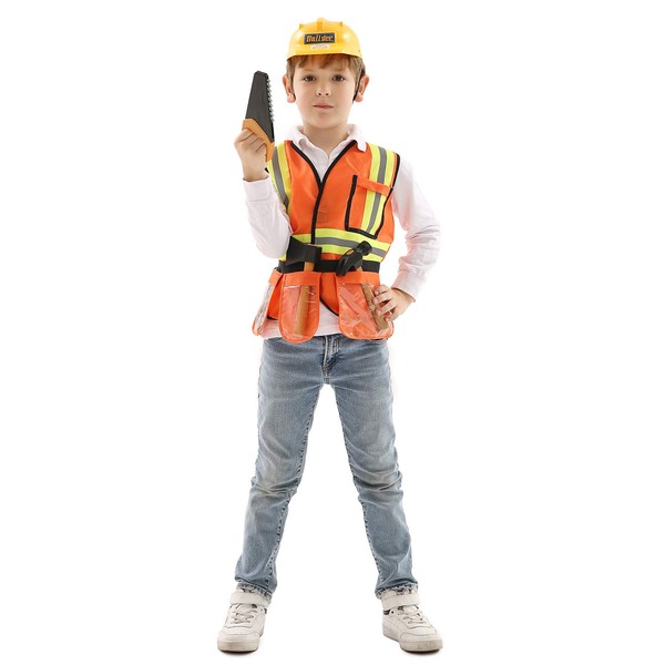 Forever Young Kids Children's Workman Builder Construction Fancy Dress Costume
