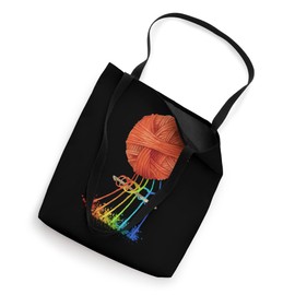 Crocheting Knitting Rainbow Yarn Rainbow Tote Bag
